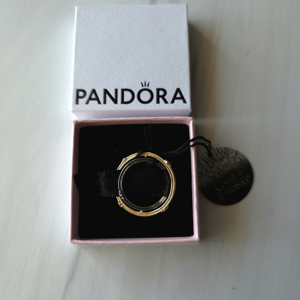 Pandora Gold and Silver Textured Rings - Picture 4 of 5